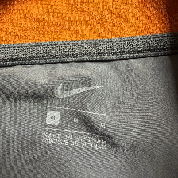 Nike Orange and Gray Quarter-Zip Performance Pullover - Picture 2 of 3